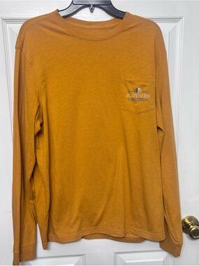 The Southern Shirt Company Long-Sleeve Pocket Tee — Rust Orange
